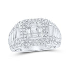 Sparkling Square Diamond Men's Ring in 10kt White Gold - 1 - 1/2 Cttw - Splendid Jewellery