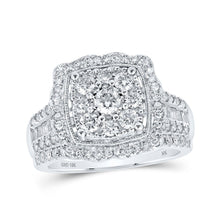 Load image into Gallery viewer, Sparkling Square Diamond Wedding Ring Set in 10kt White Gold - Splendid Jewellery