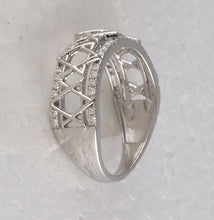 Load image into Gallery viewer, Sparkling Starlight: 10kt White Gold Women's Round Diamond Magen David Star Ring 1/5 Cttw - Splendid Jewellery