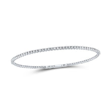 Load image into Gallery viewer, Sparkling White Gold Diamond Bangle Bracelet - 1 - 1/3 Cttw - Splendid Jewellery - Splendid Jewellery