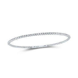 Sparkling White Gold Diamond Bangle Bracelet - 1 - 1/3 Cttw - Splendid Jewellery - Splendid Jewellery