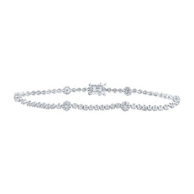 Sparkling White Gold Diamond Fashion Bracelet - 1 - 3/8 Cttw - Splendid Jewellery