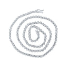 Sparkling White Gold Diamond Link Chain Necklace for Men - 11 Ct.t.w. - Splendid Jewellery