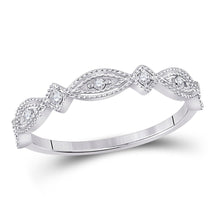 Load image into Gallery viewer, Sparkling White Gold Diamond Stackable Band Ring - Elegant and Versatile Jewelry Piece - Splendid Jewellery