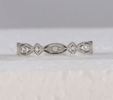 Load image into Gallery viewer, Sparkling White Gold Diamond Stackable Band Ring - Elegant and Versatile Jewelry Piece - Splendid Jewellery