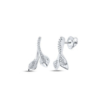 Load image into Gallery viewer, Splendid Brilliance: 10kt White Gold Women's Round Diamond Fashion Earrings - Splendid Jewellery