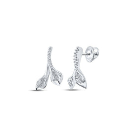 Splendid Brilliance: 10kt White Gold Women's Round Diamond Fashion Earrings - Splendid Jewellery