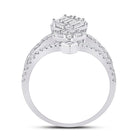 Splendid Brilliance: 14kt White Gold Women's Diamond Majesty Ring - Side View