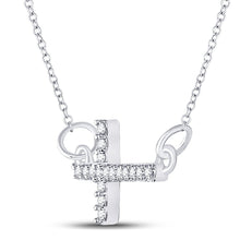 Load image into Gallery viewer, Splendid Diamond Cross Necklace: Sterling Silver with Round Diamonds - Splendid Jewellery