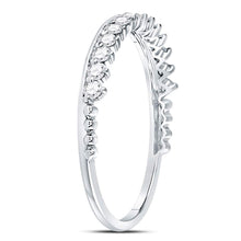 Load image into Gallery viewer, Splendid Diamond Elegance Stackable Band Side 2 view from the 10Kt White Gold Womens Round Diamond Modern Style Stackable Band Ring 1 3 Cttwpin226924 collection by Splendid Jewellery