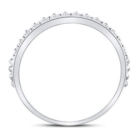 Splendid Diamond Elegance Stackable Band Top view from the 10Kt White Gold Womens Round Diamond Modern Style Stackable Band Ring 1 3 Cttwpin226924 collection by Splendid Jewellery