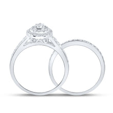 Load image into Gallery viewer, Splendid Halo Brilliance Wedding Ring Set - 3/4 Cttw - Alternate view 2 from Splendid Jewellery