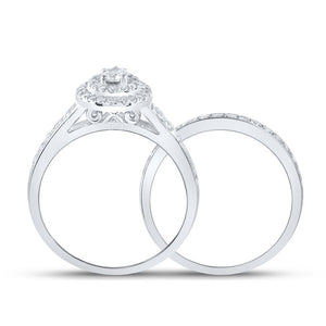 Splendid Halo Brilliance Wedding Ring Set - 3/4 Cttw - Splendid Jewellery