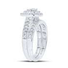 Splendid Halo Brilliance Wedding Ring Set - 3/4 Cttw - Alternate view 3 from Splendid Jewellery