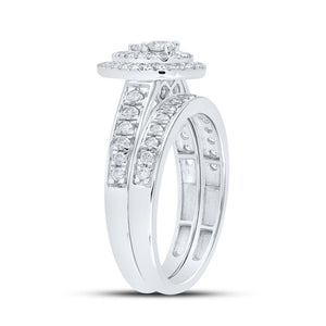 Splendid Halo Brilliance Wedding Ring Set - 3/4 Cttw - Splendid Jewellery