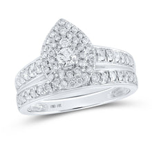 Load image into Gallery viewer, Splendid Halo Brilliance Wedding Ring Set - 3/4 Cttw - Alternate view 1 from Splendid Jewellery