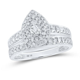 Splendid Halo Brilliance Wedding Ring Set - 3/4 Cttw - Alternate view 1 from Splendid Jewellery