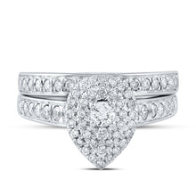 Load image into Gallery viewer, Splendid Halo Brilliance Wedding Ring Set - 3/4 Cttw - Alternate view 4 from Splendid Jewellery