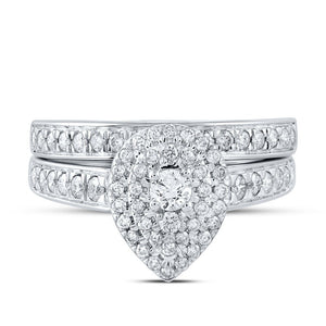 Splendid Halo Brilliance Wedding Ring Set - 3/4 Cttw - Splendid Jewellery