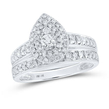 Load image into Gallery viewer, Splendid Halo Brilliance Wedding Ring Set - 3/4 Cttw - Splendid Jewellery