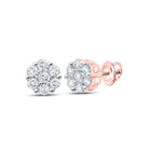 Splendid Jewellery 10kt Rose Gold Diamond Blossom Earrings - Splendid Jewellery