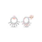Splendid Jewellery 10kt Rose Gold Diamond Circle Earrings - Splendid Jewellery