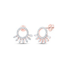 Splendid Jewellery 10kt Rose Gold Diamond Circle Earrings - Splendid Jewellery