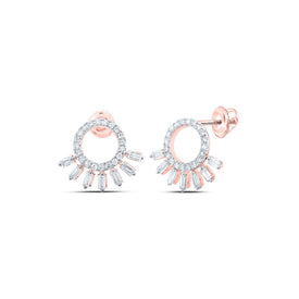 Splendid Jewellery 10kt Rose Gold Diamond Circle Earrings - Splendid Jewellery