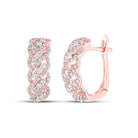 Splendid Jewellery 10kt Rose Gold Diamond Hoop Earrings - Splendid Jewellery
