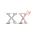Splendid Jewellery 10kt Rose Gold Diamond Initial Earrings: Personalized Elegance - Splendid Jewellery