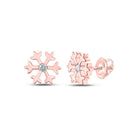 Splendid Jewellery 10kt Rose Gold Diamond Snowflake Earrings - Splendid Jewellery