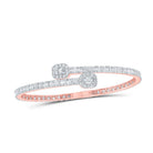 Splendid Jewellery 10kt Rose Gold Diamond Square Cuff Bangle Bracelet - 3 Cttw - Splendid Jewellery