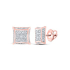 Splendid Jewellery 10kt Rose Gold Diamond Square Earrings: A Timeless Touch of Elegance - Splendid Jewellery