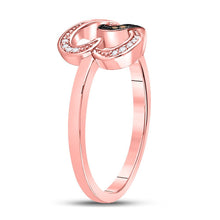 Load image into Gallery viewer, Splendid Jewellery 10kt Rose Gold Double Heart Diamond Ring - Splendid Jewellery