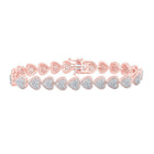 Splendid Jewellery 10kt Rose Gold Heart Diamond Bracelet - 2 - 5/8 Cttw: A Timeless Elegance - Splendid Jewellery