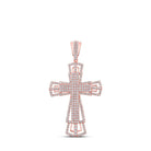 Splendid Jewellery 10kt Rose Gold Men's Diamond Cross Pendant - 2 - 1/3 Cttw - Splendid Jewellery