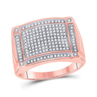 Splendid Jewellery 10kt Rose Gold Men's Round Diamond Cluster Ring: A Captivating Half Carat of Brilliance - Splendid Jewellery