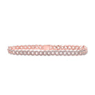 Splendid Jewellery 10kt Rose Gold Men's Round Diamond Curb Link Bracelet - 4 - 5/8 Cttw - Splendid Jewellery
