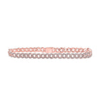 Splendid Jewellery 10kt Rose Gold Men's Round Diamond Curb Link Bracelet - 4 - 5/8 Cttw - Splendid Jewellery