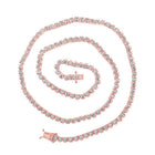 Splendid Jewellery 10kt Rose Gold Men's Round Diamond Tennis Chain Necklace - 4 - 3/8 Ct.t.w. - Splendid Jewellery
