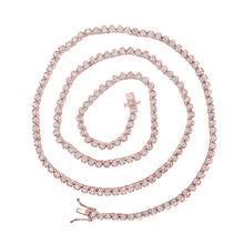 Load image into Gallery viewer, Splendid Jewellery 10kt Rose Gold Men's Round Diamond Tennis Chain Necklace - 5 Cttw - 20 - inch Length - Splendid Jewellery