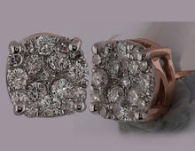 Load image into Gallery viewer, Splendid Jewellery 10kt Rose Gold Mesmerizing Diamond Cluster Earrings - Splendid Jewellery
