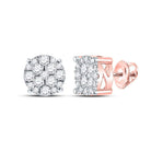 Splendid Jewellery 10kt Rose Gold Mesmerizing Diamond Cluster Earrings - Splendid Jewellery
