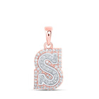 Splendid Jewellery 10kt Two - tone Gold Diamond Initial & Letter Pendant - Splendid Jewellery