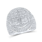 Splendid Jewellery 10kt White Gold Baguette and Round Diamond Circle Ring - 3 - 7/8 Cttw - Splendid Jewellery