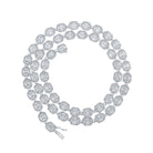 Splendid Jewellery 10kt White Gold Baguette and Round Diamond Link Chain Necklace - 12 Cttw - Splendid Jewellery