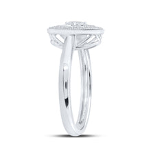 Load image into Gallery viewer, Splendid Jewellery 10kt White Gold Circle of Brilliance Diamond Fashion Ring Side view from the 10Kt White Gold Womens Round Diamond Circle Ring 1 10 Cttwpin217288 collection by Splendid Jewellery