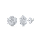Splendid Jewellery 10kt White Gold Cluster Diamond Earrings: Mesmerizing Brilliance - Splendid Jewellery