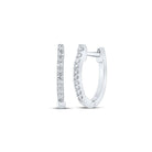 Splendid Jewellery 10kt White Gold Diamond Accent Hoop Earrings - Splendid Jewellery