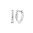 Splendid Jewellery 10kt White Gold Diamond Accent Hoop Earrings - Splendid Jewellery